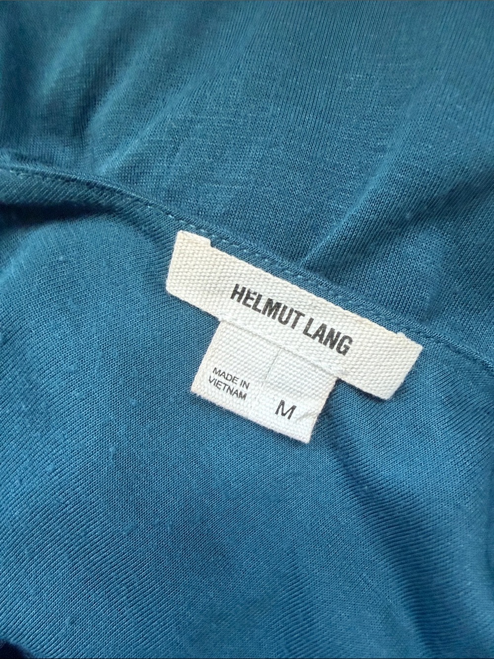 Helmut Lang Teal Dress with Soft Knit Texture